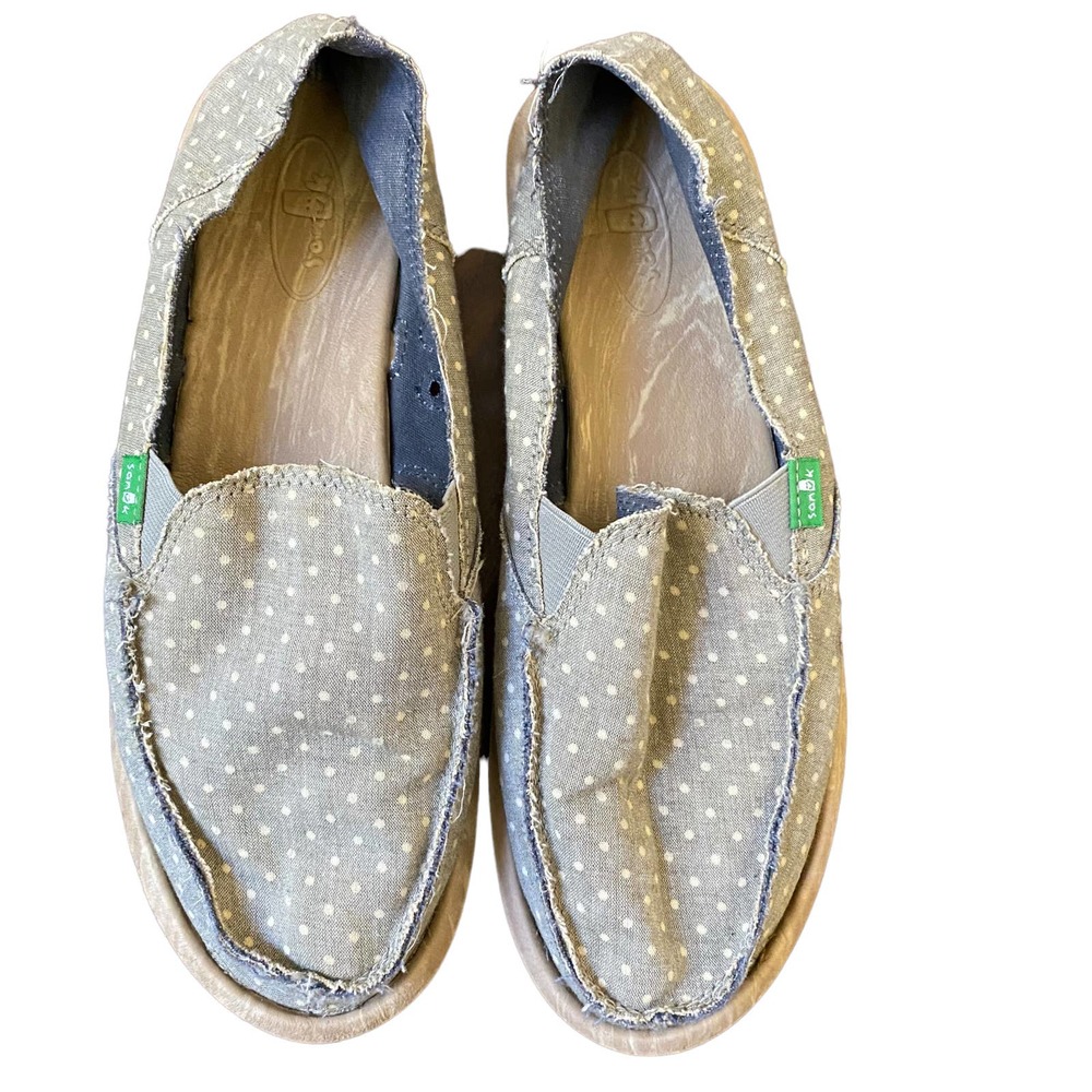 Sanuk Dotty Slip On Shoes Blue Size 9